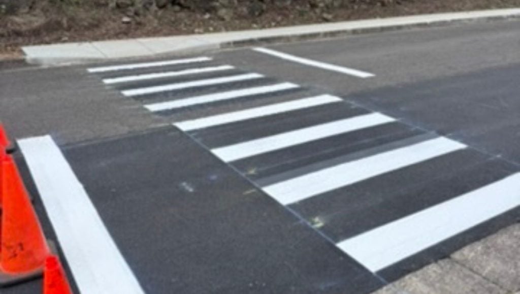 TCG Construction parking lot with freshly painted lines