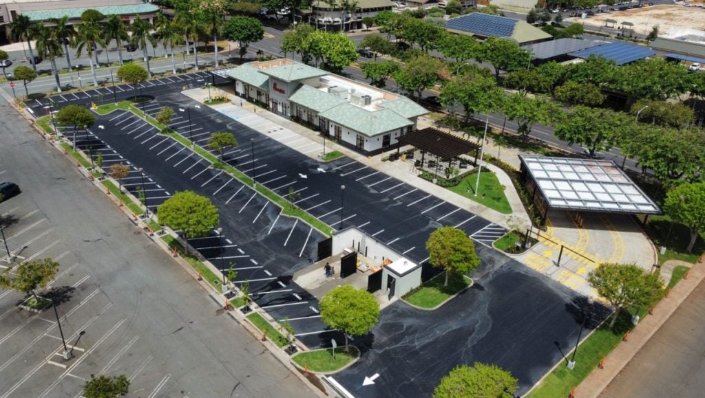 Chick-fil-A parking lot freshly painted