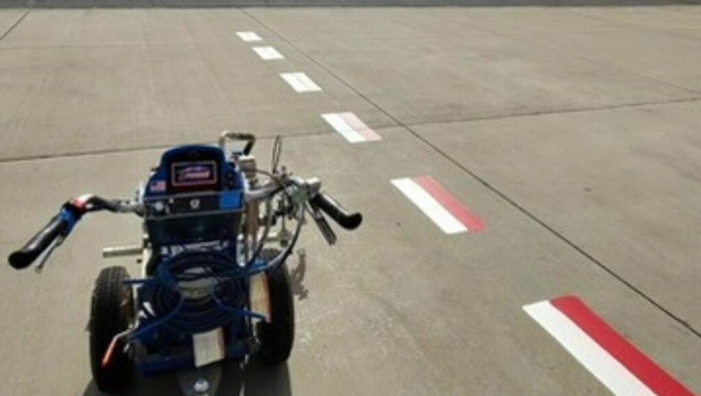 Kahului Airport Ramps freshly painted close-up