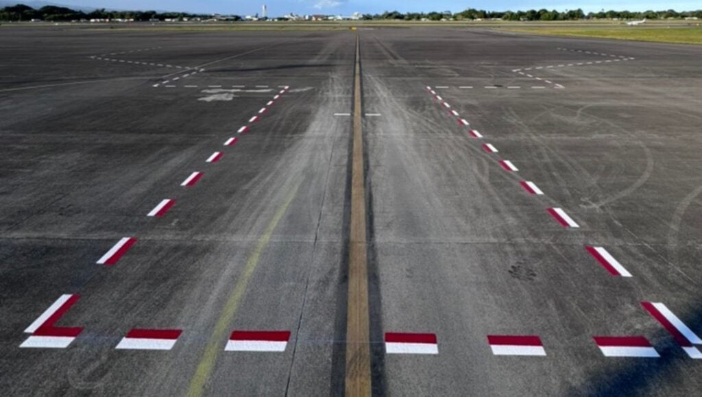 FedEx Airplane Ramp freshly painted with line markings
