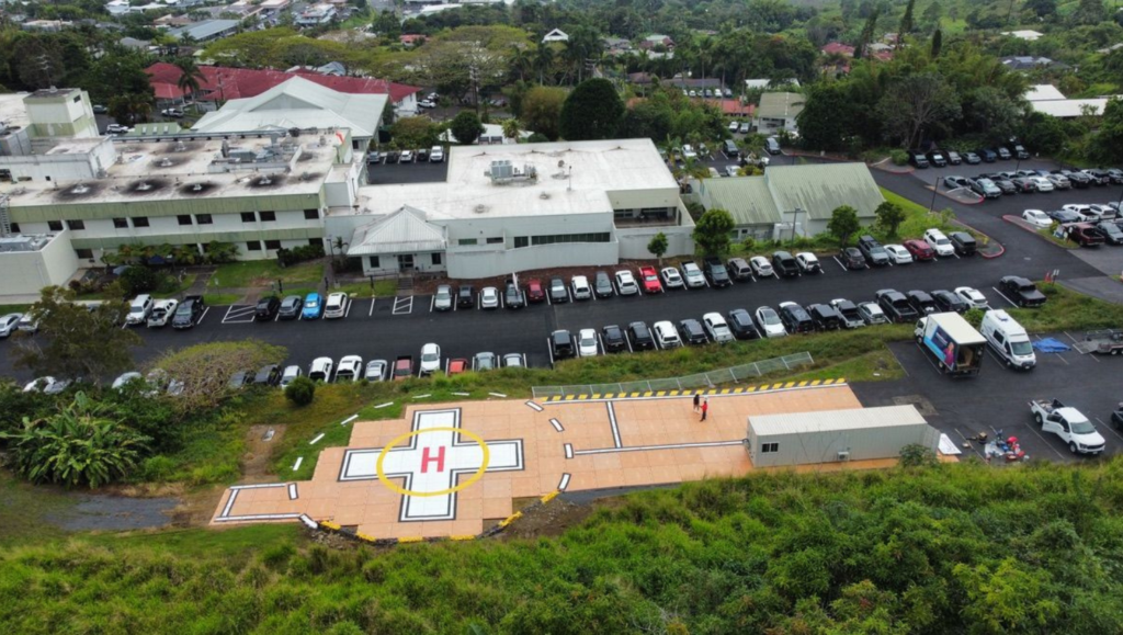 Line Striping Project for Life Flight Network in Kealakekua, Hawaii