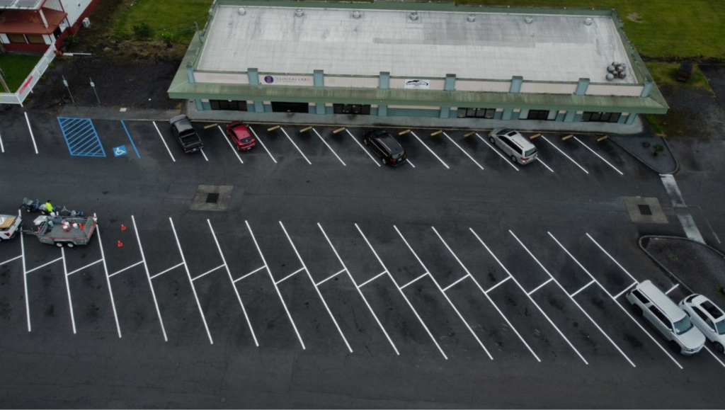 Line Striping Job for Watumull Properties in Pahoa, Hawaii