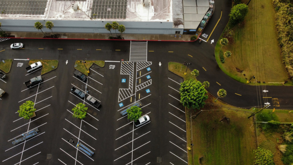 Line Striping Work for Walmart in Lihu'e, Kaua'i