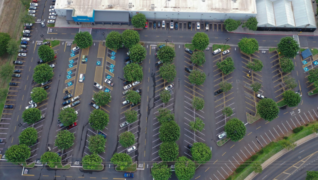 Line Striping Work for Walmart Supercenter in Kahului, Maui