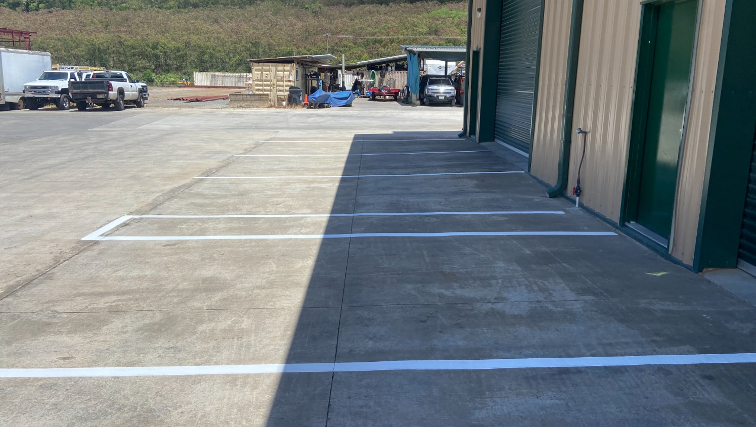 line markings for kapa'a industrial in kailua, hi