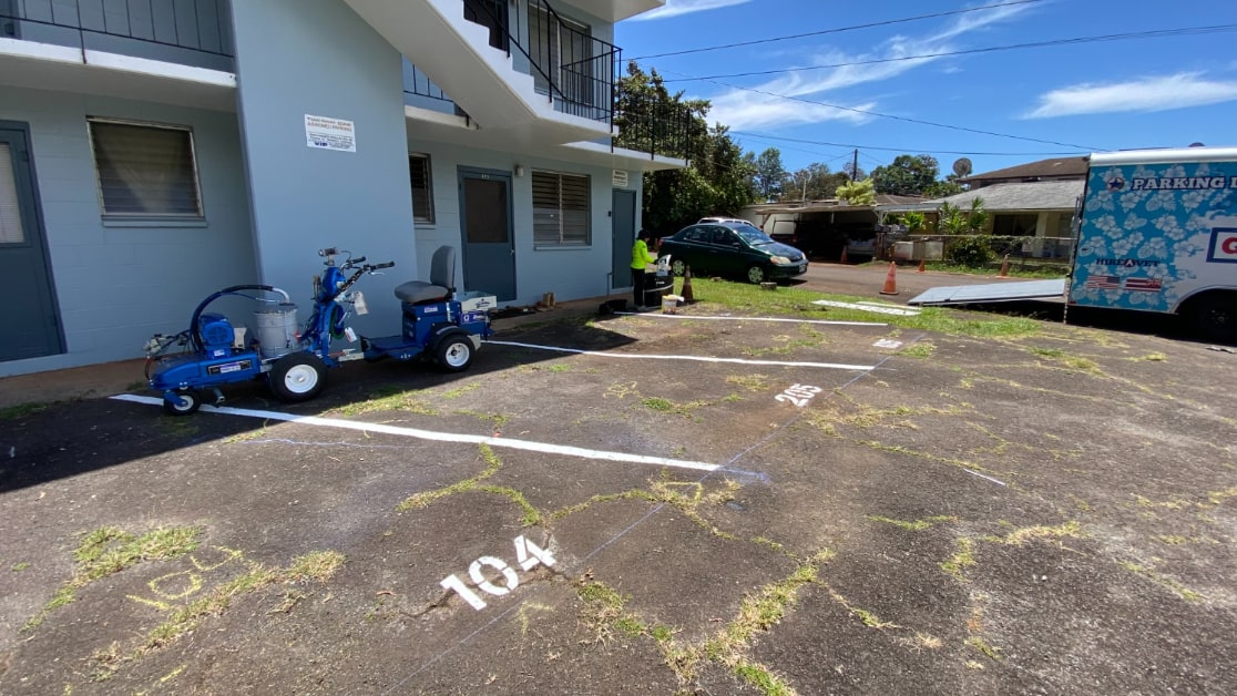 Parking Lot Striping for Residential Building in Wahiawa, HI image