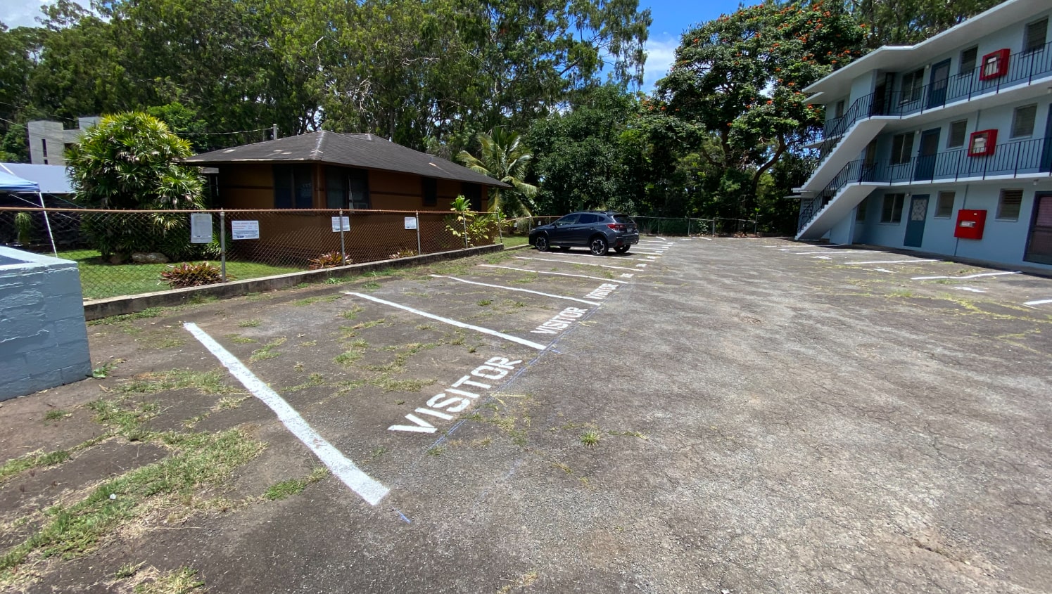 visitor parking lot markings in wahiawa, hi