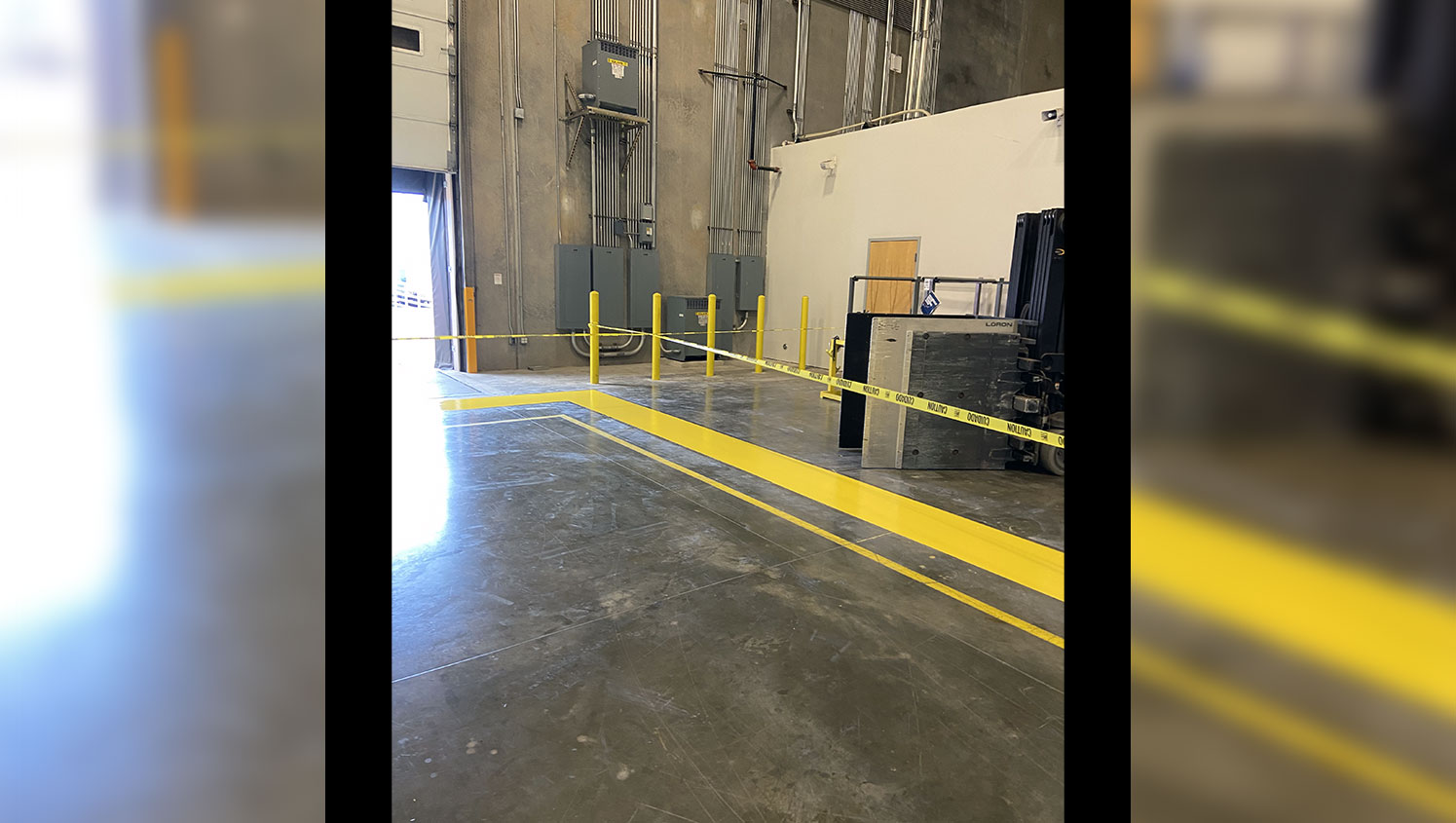 warehouse floor markings in best buy warehouse required by osha