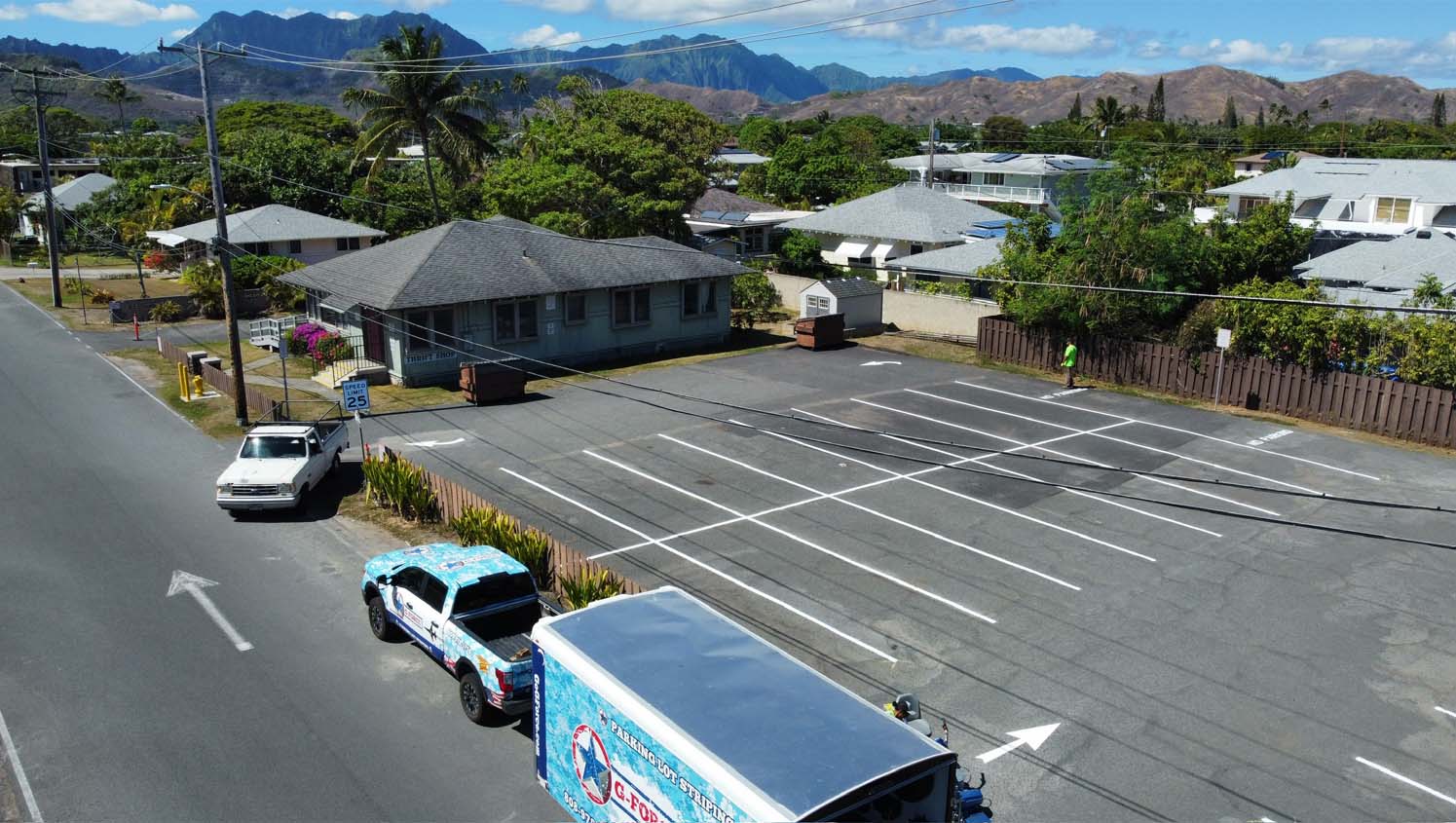 line marking in kailua, hi