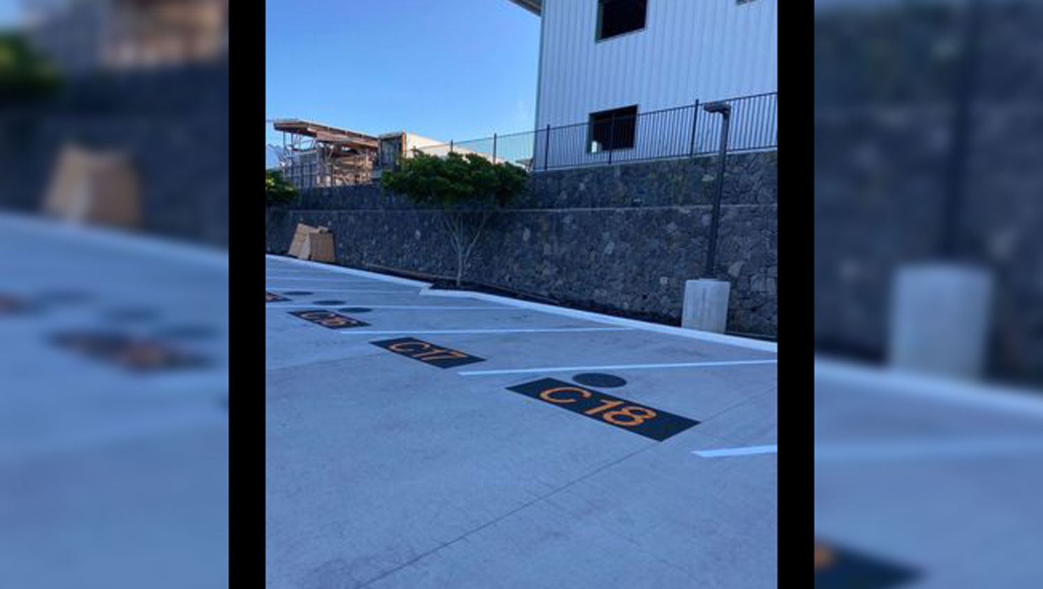 parking lot marking in Kailua-Kona, HI