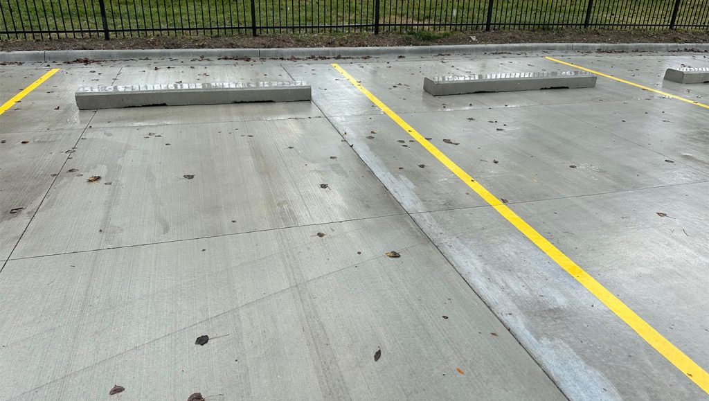 truck wheel stop installation in Kansas City, MO