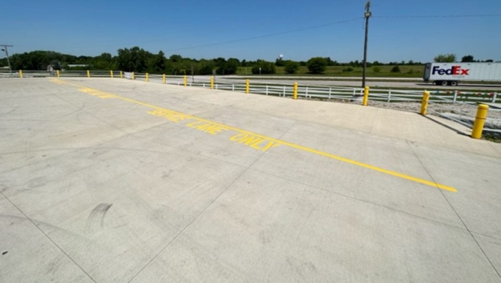 service lane striping in ottawaw, ks