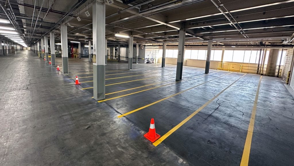 warehouse before adding markings