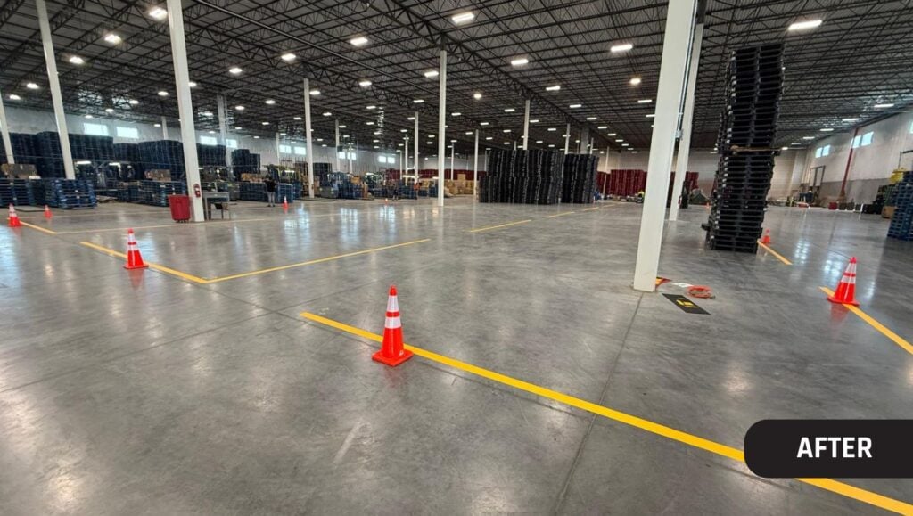 after portrait of Propak warehouse freshly painted
