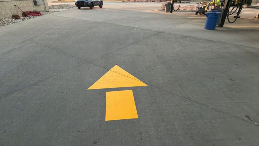 Line Striping Sign Tidal Wave Auto Spa in Overland Park, KS