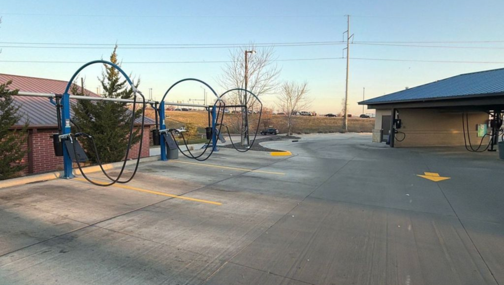 Line Striping Work Tidal Wave Auto Spa in Overland Park, KS