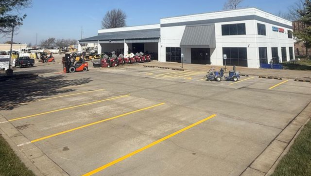 Line Striping Project for Bledsoe Rentals in Lee's Summit, MO