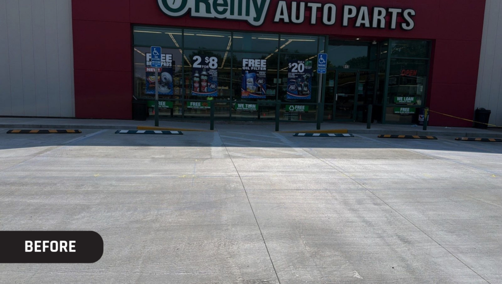 Before Line Striping for Oreilly Automotive in Lenexa, KS