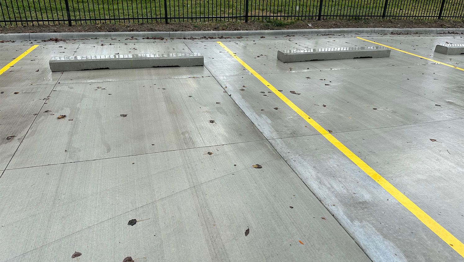 parking stop installation in Kansas City, MO