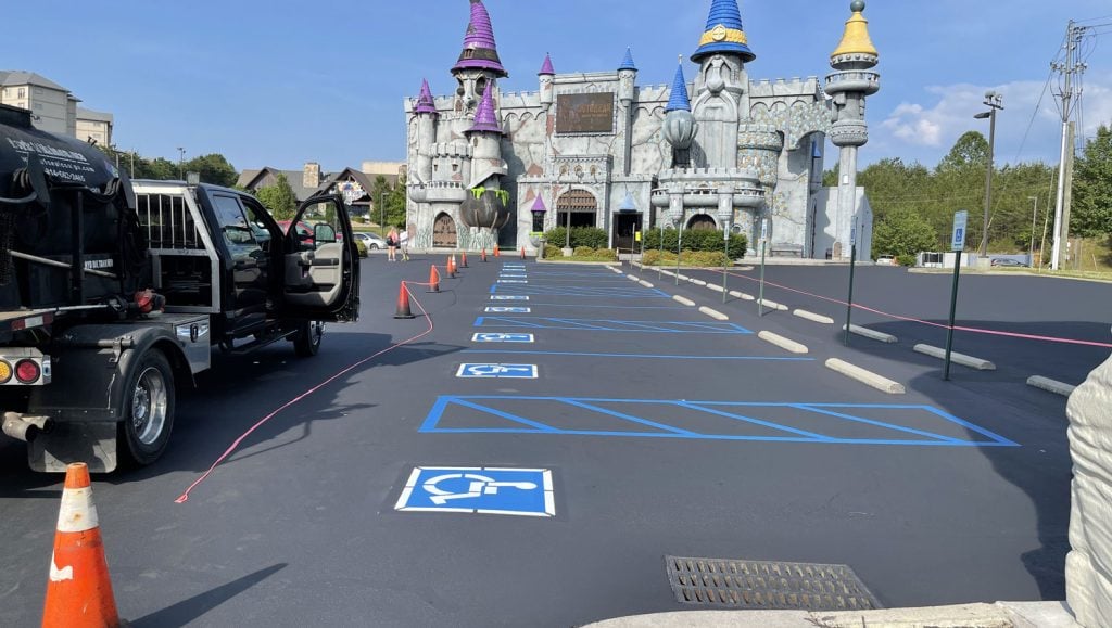 sealcoating project completed at hollywood wax museum