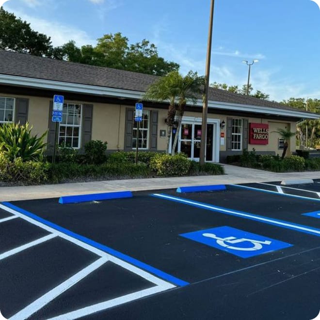 ada markings in parking lot