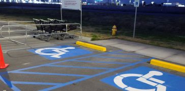 Image of Gander Outdoors and Camping World Line Striping Project