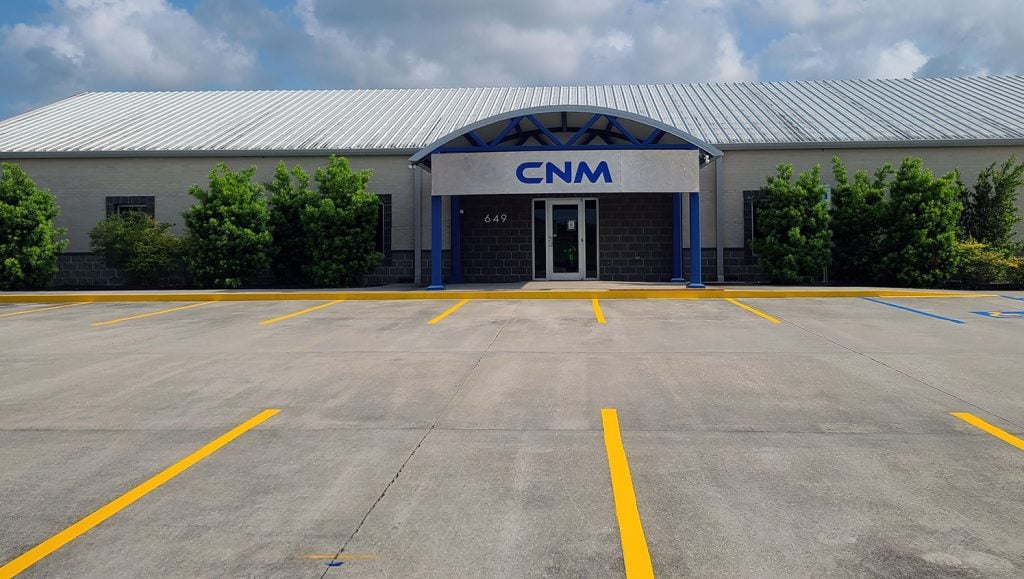 Complete Network Management’s newly striped ADA accessible stalls in Houma, LA