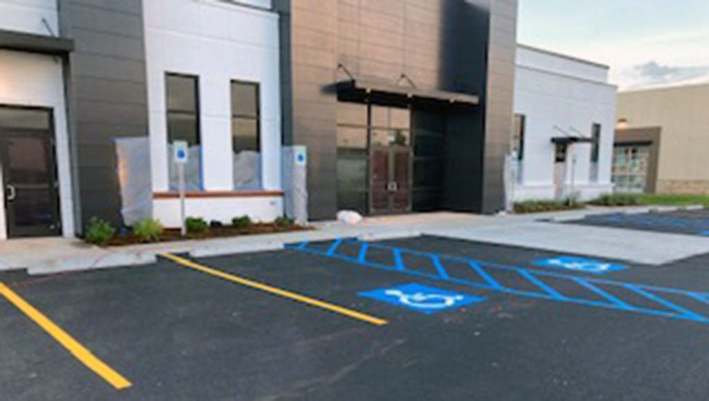 new ADA compliant parking spaces