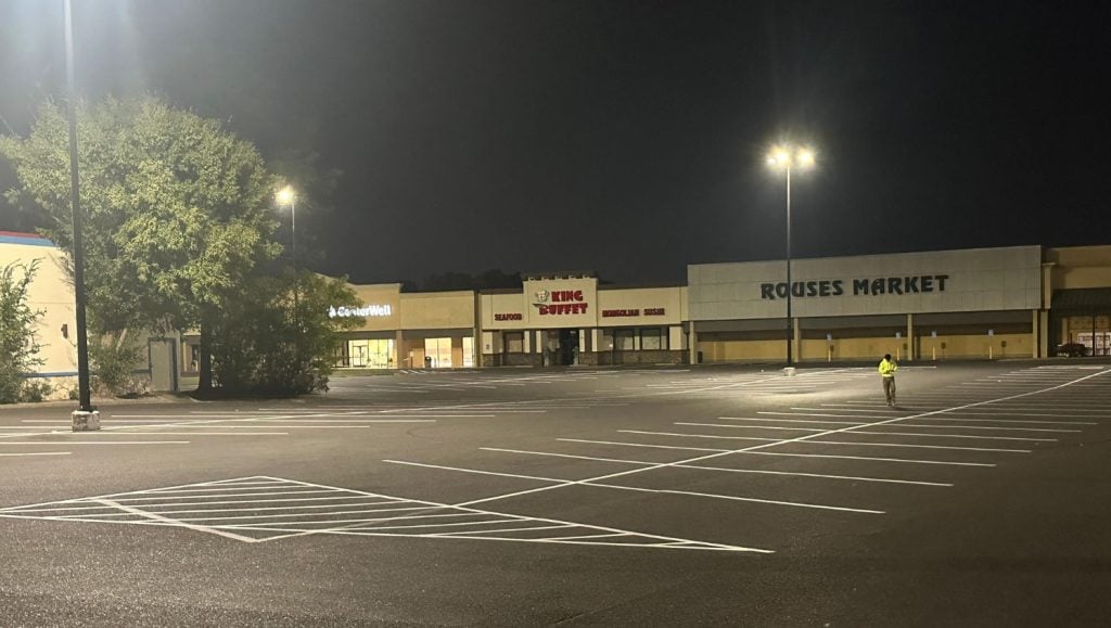 Rouses’s Market parking lot freshly painted