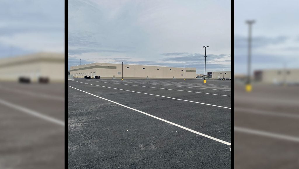 finished striping project at ground effects llc