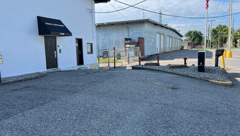 exterior view of hood container
