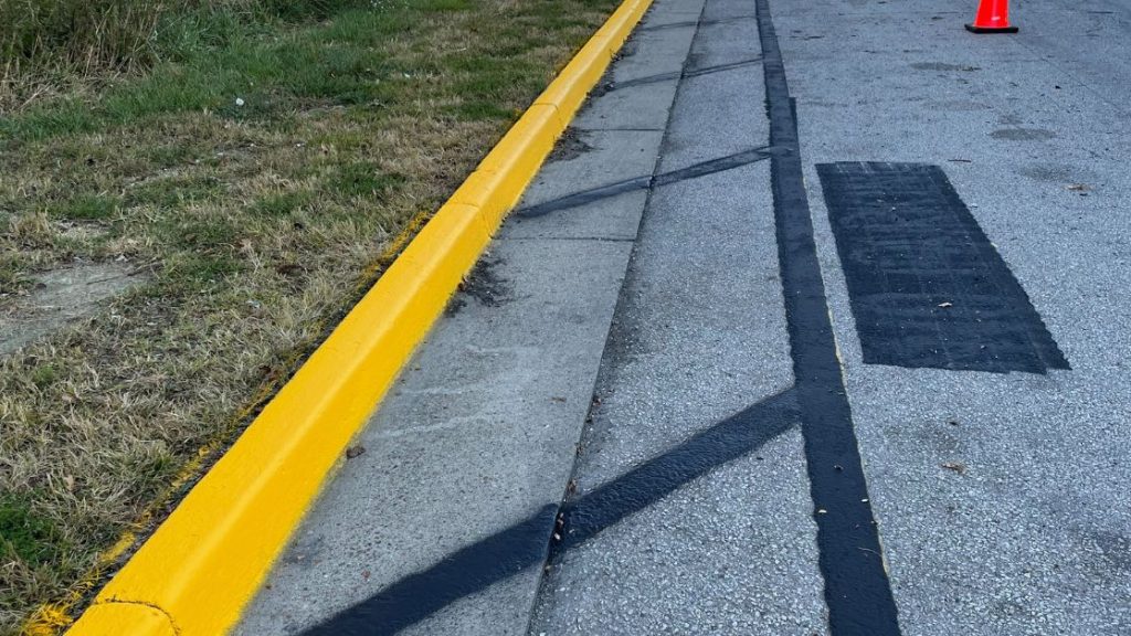 newly striped easement