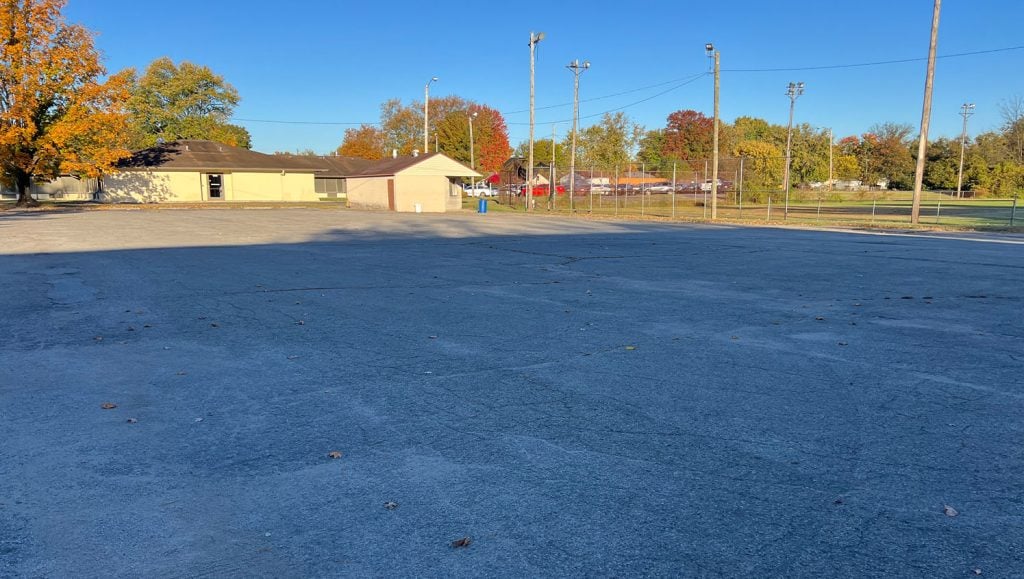 Cable Missionary Baptist Church before new line striping
