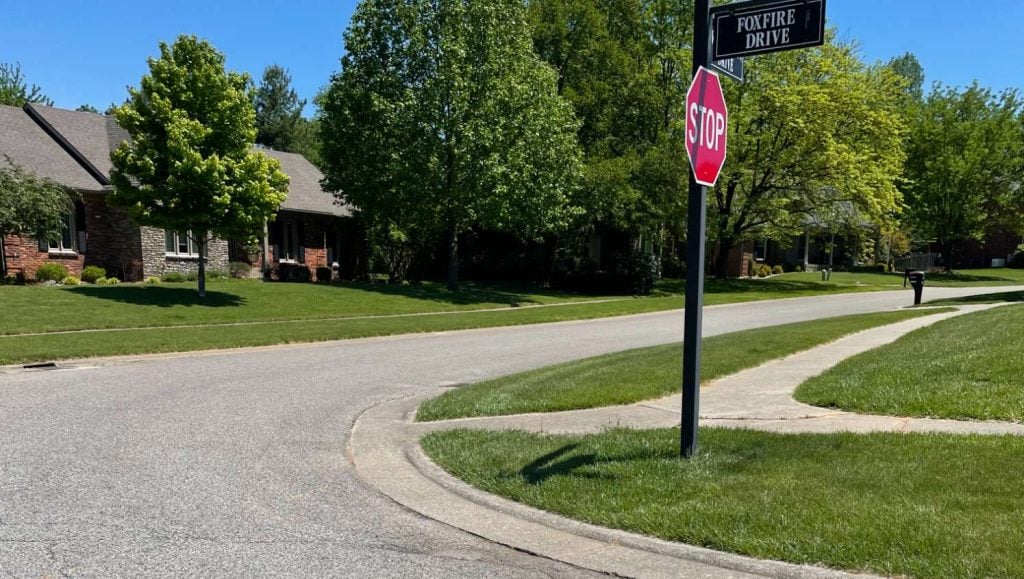 newly installed stop bar