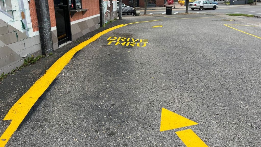 parking lot painting in Louisville, KY