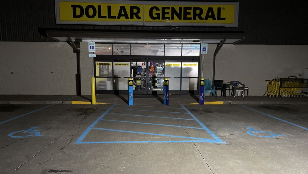 worn-out parking lot arrows