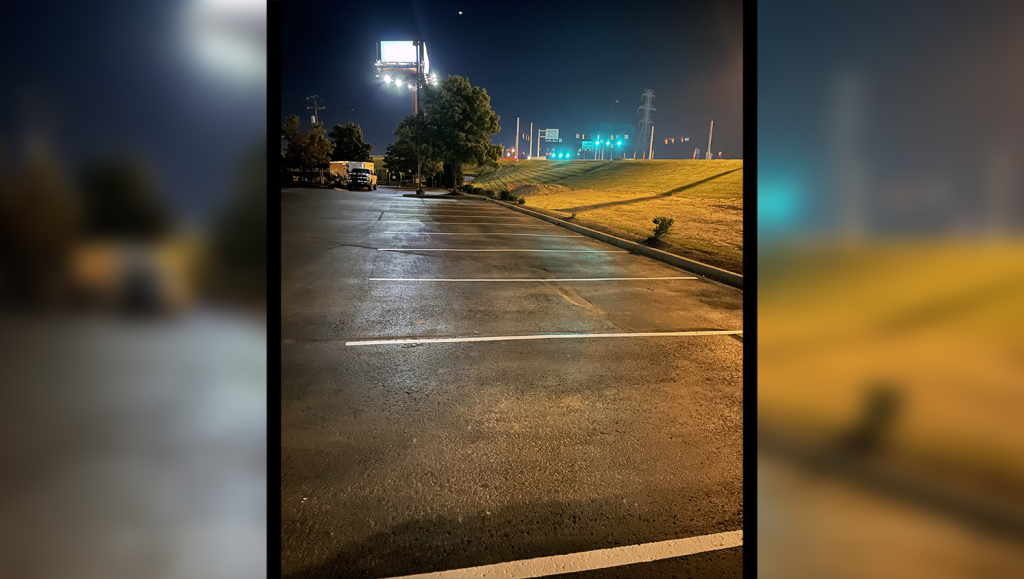 re-striped parking lot stalls for cheddars scratch kitchen