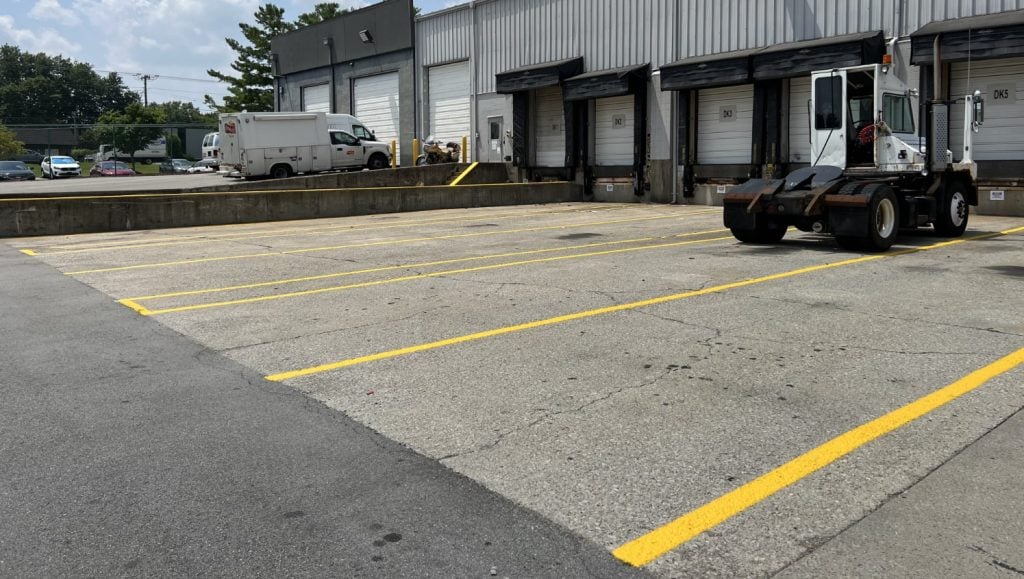 worn out truck bay stalls