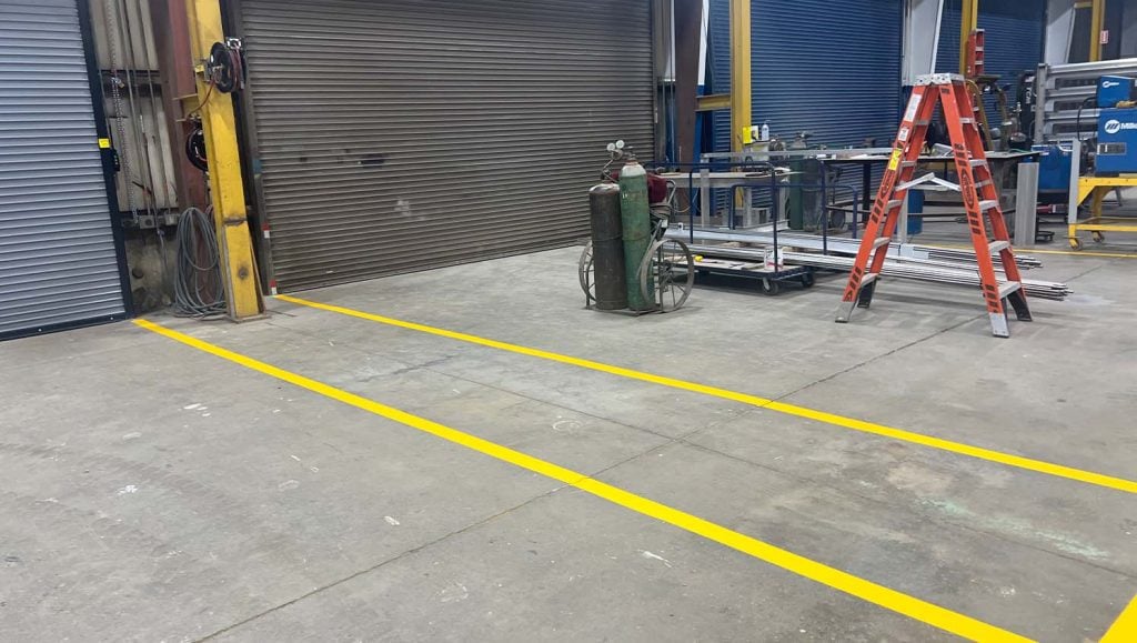 freshly painted line markings for FIBA Technologies, Inc.