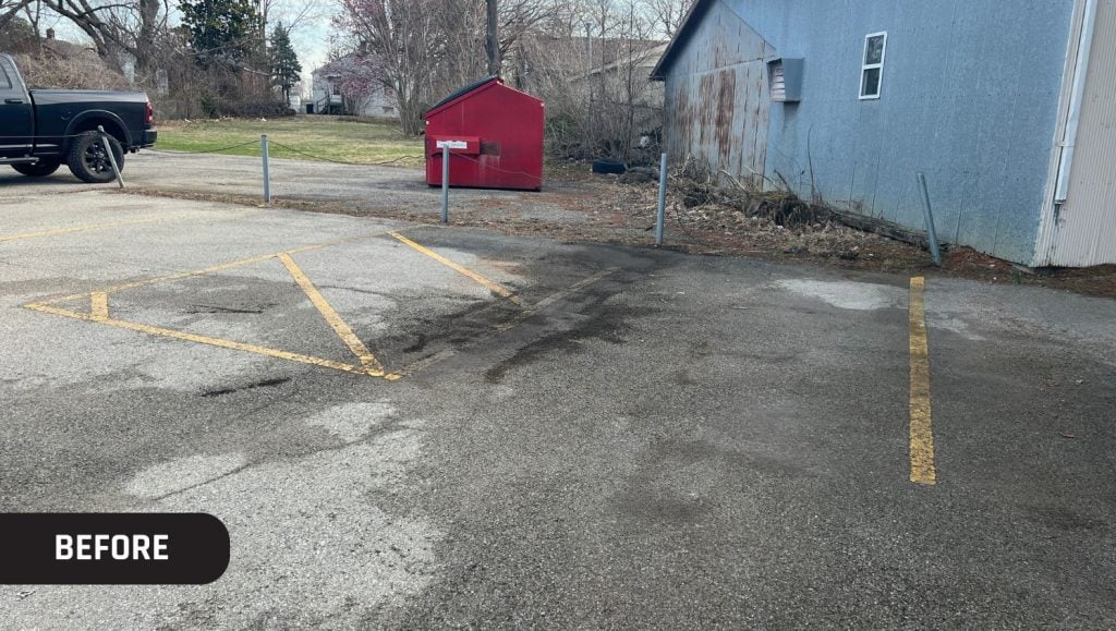 Louisville Integrative Veterinary Services with faded parking lot lines