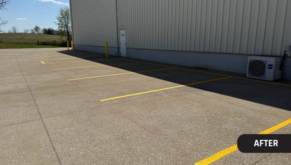 Kerr Workforce Solutions parking lot freshly painted