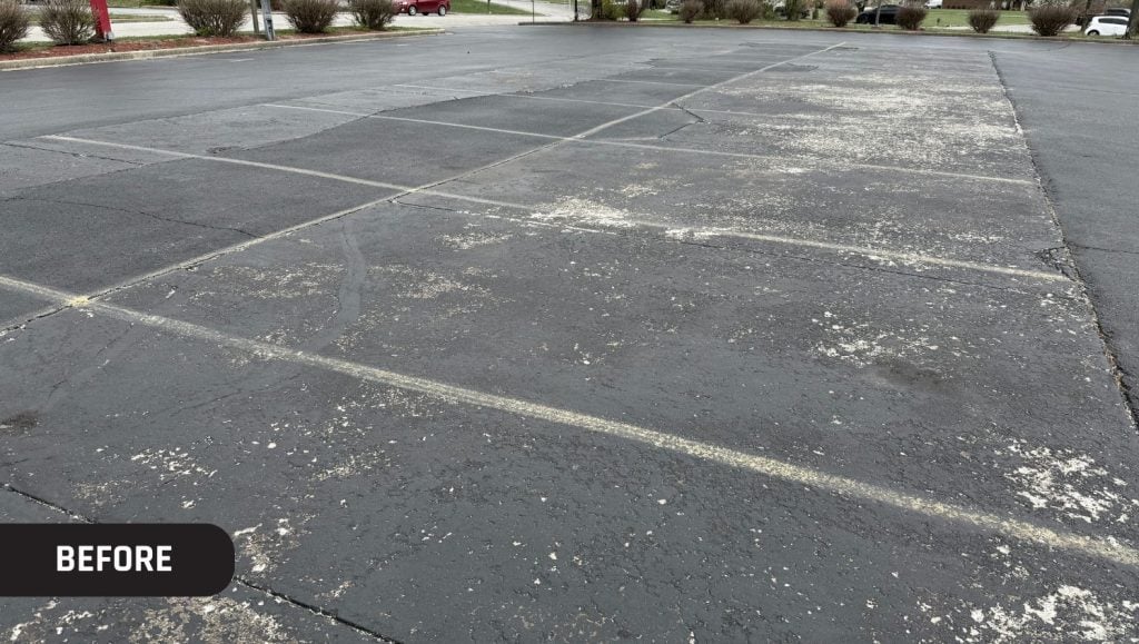 Masala Fine Indian Cuisine parking lot with faded line markings