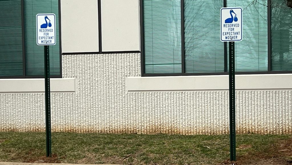 close-up of two new signs installed for Congo Brands