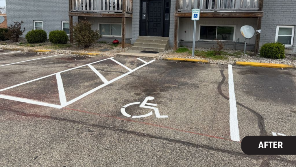 Line Striping for River City Real Estate in Louisville,KY