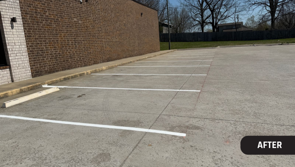 After Line Striping Work for Fast Pace Health in Leitchfield, KY