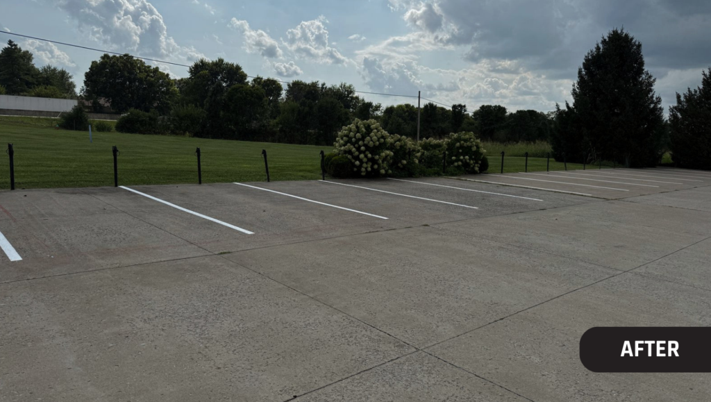 After Line Striping Work for Thoroughbred Diesel in Winchester, KY