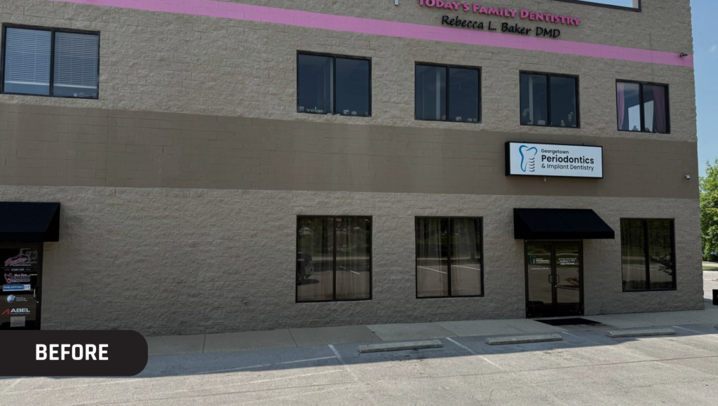 Before Line Striping Job for Dr. Rebecca Baker in Georgetown, KY