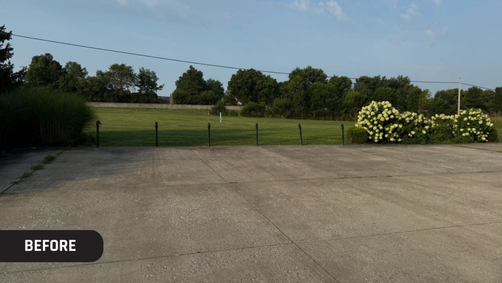 Before Line Striping Project for Thoroughbred Diesel in Winchester, KY
