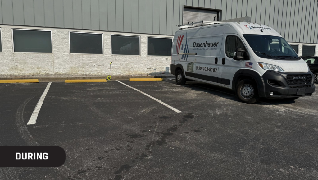 During Line Striping for Justbid Warehouse in Lexington, KY