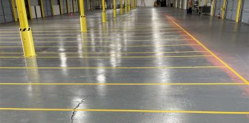 Image of First Call Logistics Warehouse Striping Project